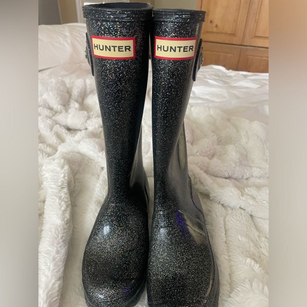 New Hunter glitter rain boots for girls
